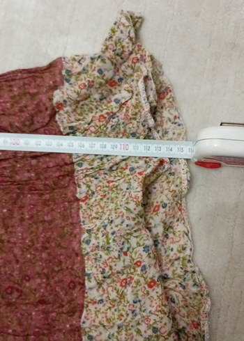 Bohem Çok Renkli Şile bezi elbise astarlı . - Görsel 7