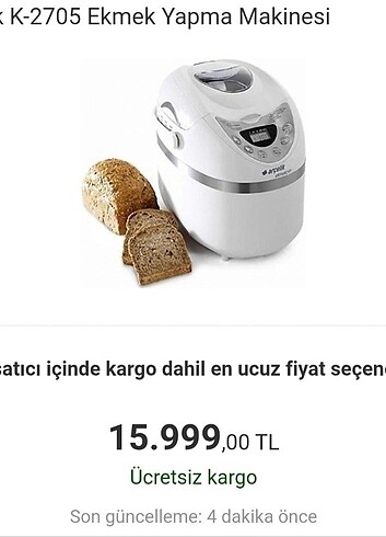Arçelik K 2705 Zaman Ayarli Ekmek Yapma Makinesi - Görsel 2