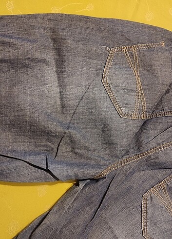 Koyu Mavi Kıvrlabilir Kot Şort - Görsel 6