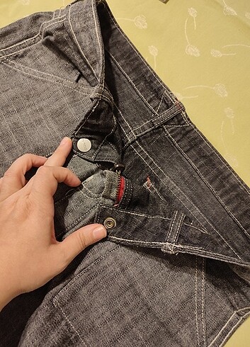 İki Taraflı Giyilebilen Koyu-Açık Gri Kot Etek - Görsel 8