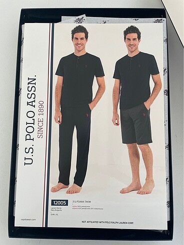 U.S Polo Assn. U.S. Polo Assn. 12005 Erkek 3'lü Pijama Takım -Lacivert