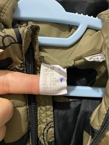 4 Yaş Beden haki Renk H&M mickey mouse erkek çocuk mont