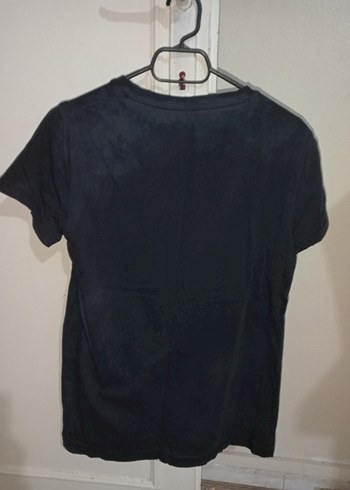 Kız Siyah Baskılı Pamuklu Tişört - Görsel 2