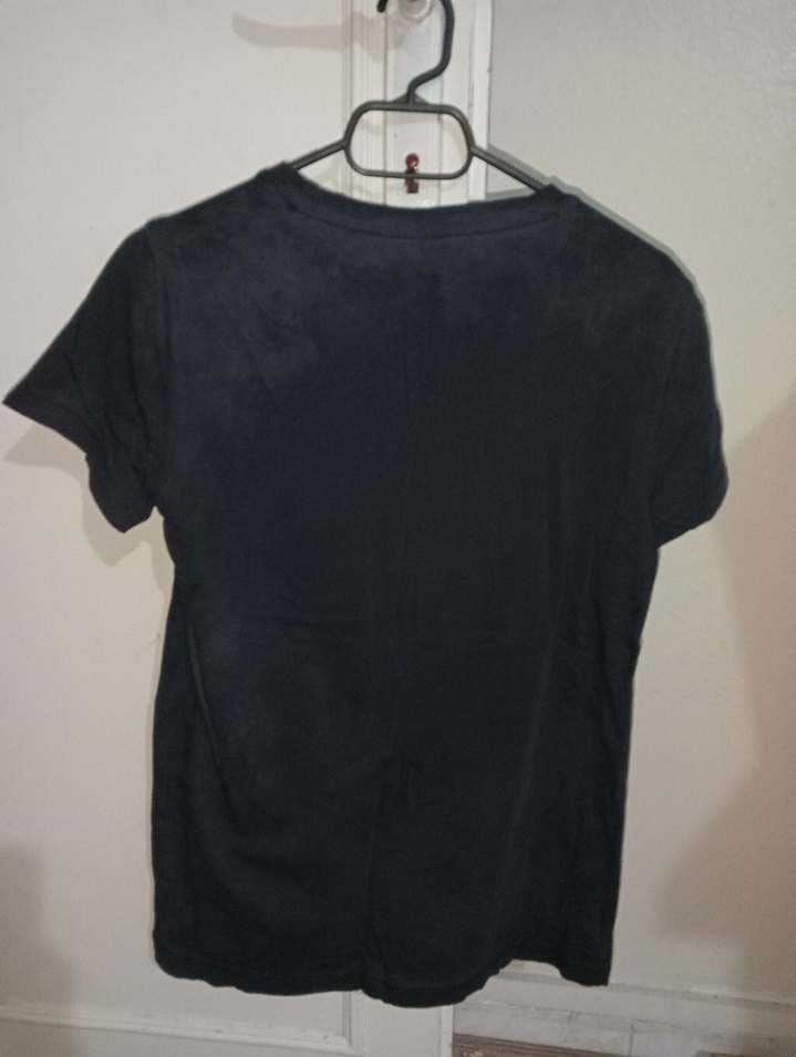 Kız Siyah Baskılı Pamuklu Tişört - Görsel 2