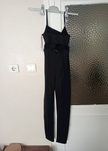 Siyah Straplez Kadın Tulum - Görsel 2