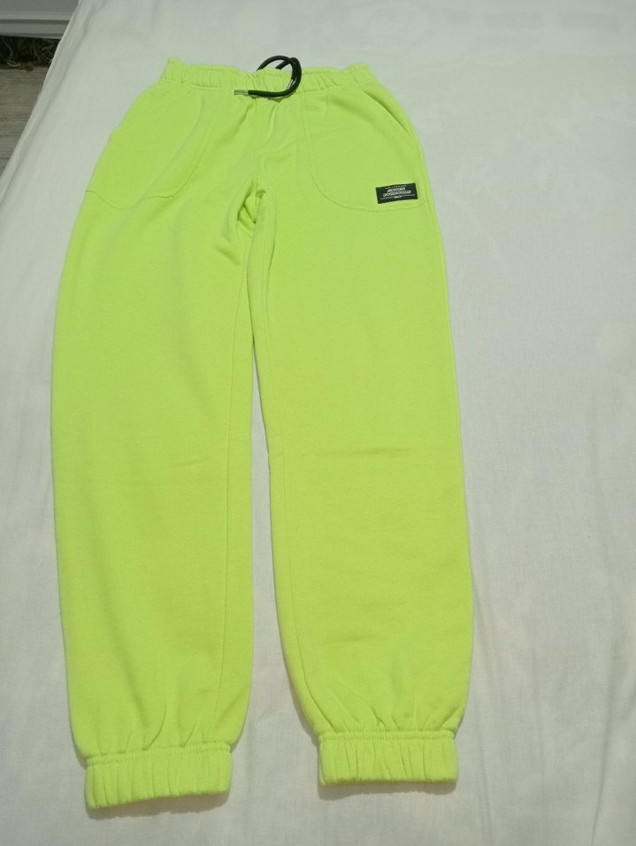 Sarı Rahat Kesim Kadın Eşofman Altı - Görsel 2