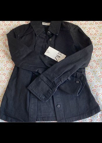Zara Siyah Denim Gömlek - Görsel 7