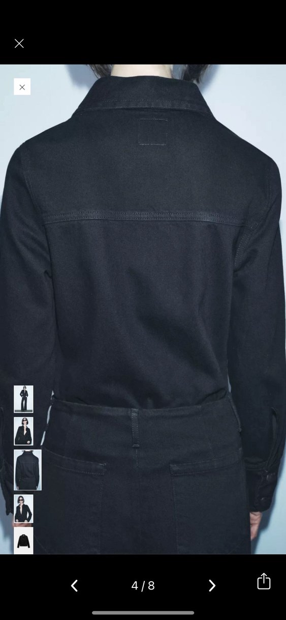 Zara Siyah Denim Gömlek - Görsel 4