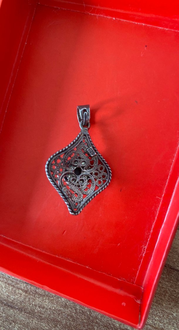 925 ayar Gotik Kolye Ucu - Görsel 5