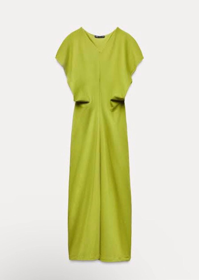 Zara V Yaka Salaş Uzun Elbise - Görsel 4