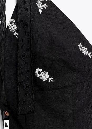 Zara nakışlı elbise - Görsel 6