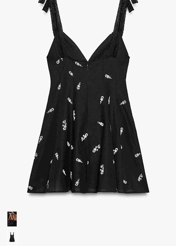 Zara nakışlı elbise - Görsel 5