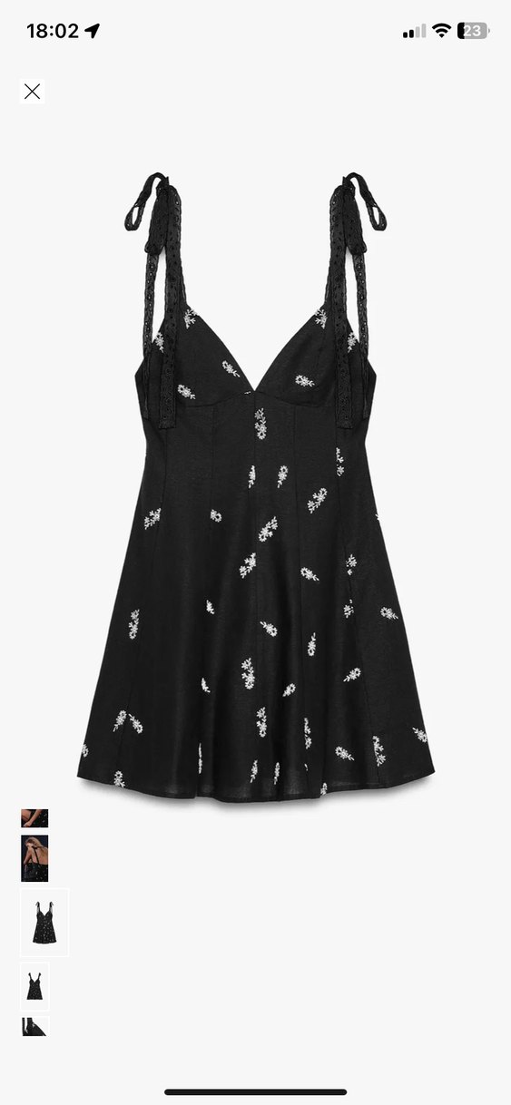 Zara nakışlı elbise - Görsel 4