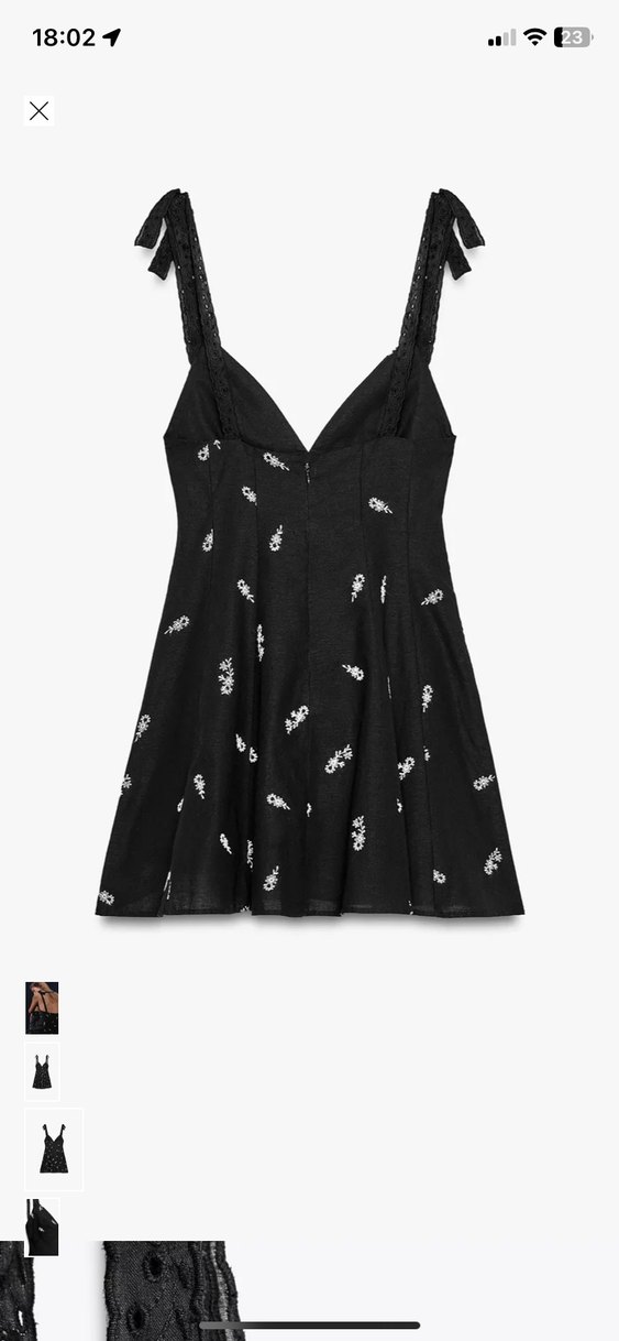 Zara nakışlı elbise - Görsel 5