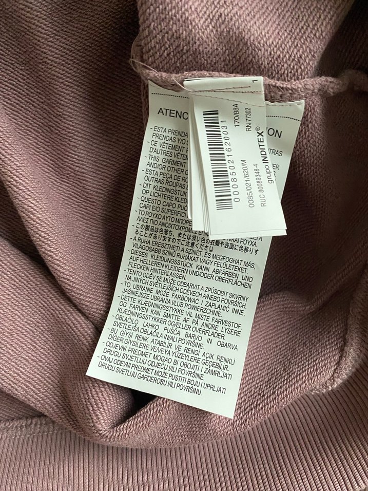 Zara Pembe Kapüşonlu Sweatshirt - Görsel 5