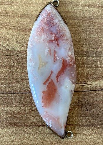 925 ayar pembe kuvars kolye - Görsel 2