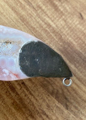 925 ayar pembe kuvars kolye - Görsel 5