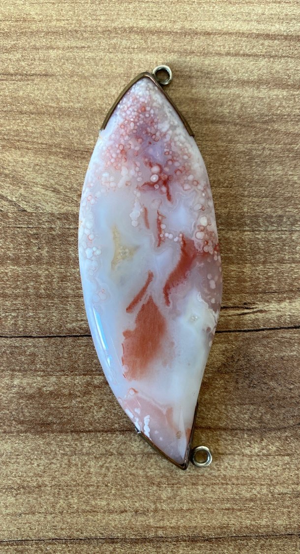 925 ayar pembe kuvars kolye - Görsel 2