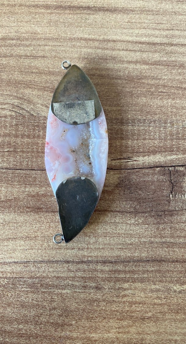 925 ayar pembe kuvars kolye - Görsel 3