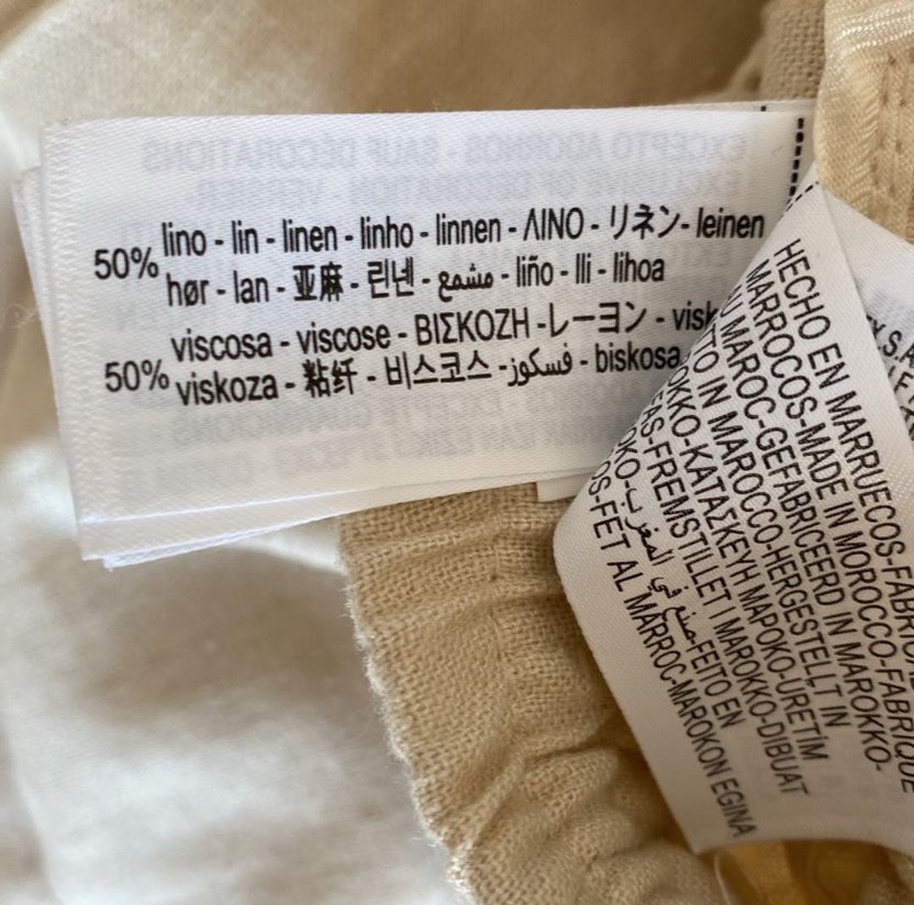 Zara Bej Midi Keten Kadın Kumaş Pantolon - Görsel 2