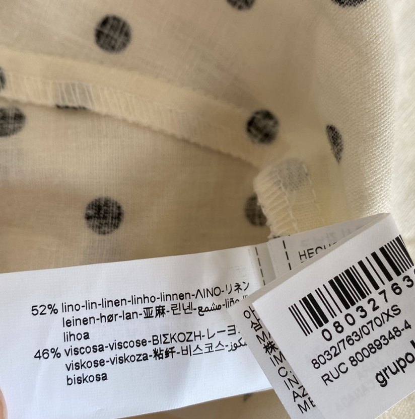 Düğmeli Puantiyeli Beyaz Uzun Elbise - Görsel 3