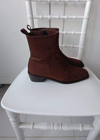 39 Beden kahverengi Renk Kahverengi Süet Kadın Stiletto Bot