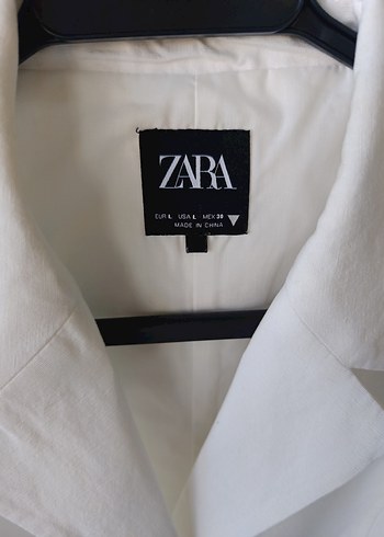 Zara Düğmeli Beyaz Keten Yelek
