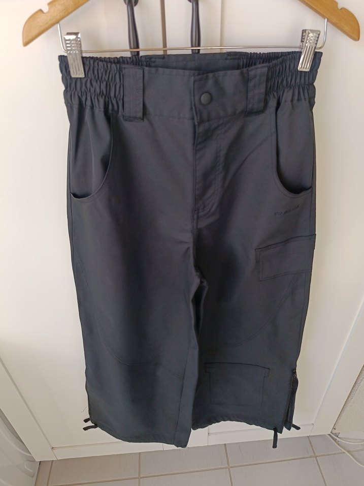 Gri Kadın Bol Kesim Kemerli Midi Kot Pantolon - Görsel 3