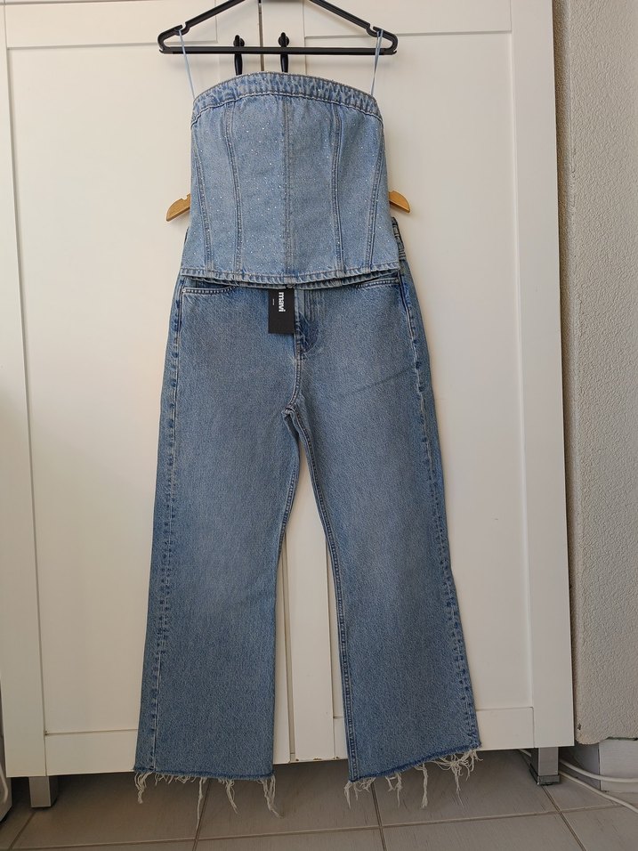 Kadın Midi Mavi Denim Pantolon - Görsel 2
