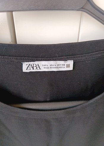 Siyah Kısa Kollu Mini Keten Tişört - Görsel 3