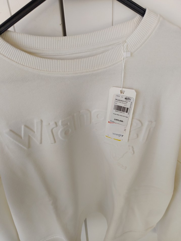 Beyaz Uzun Kollu Kadın Sweatshirt - Görsel 3