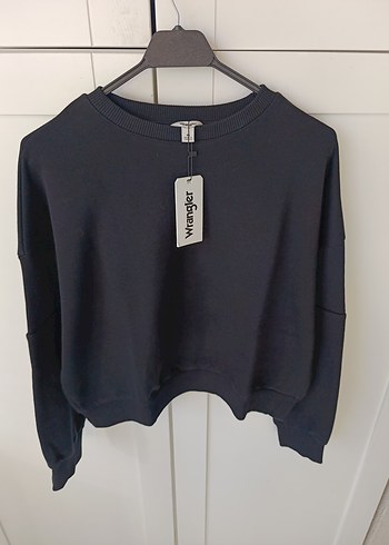 Siyah Oversize Kadın Sweatshirt - Görsel 3