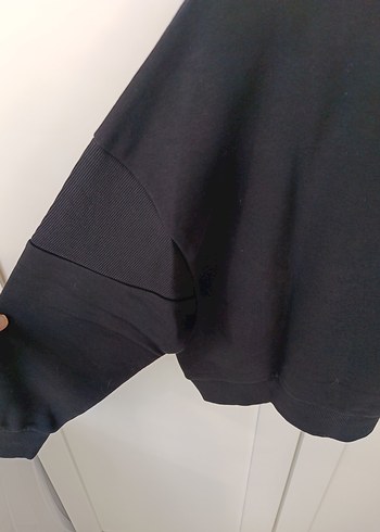 Siyah Oversize Kadın Sweatshirt - Görsel 5