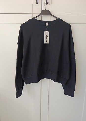 Siyah Oversize Kadın Sweatshirt - Görsel 2
