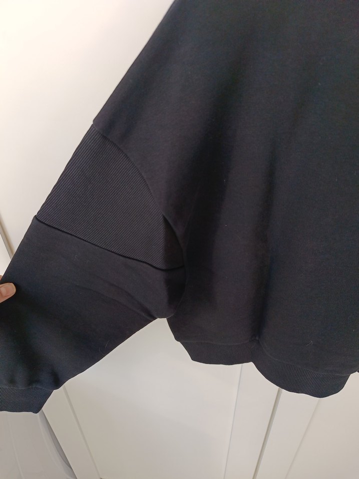 Siyah Oversize Kadın Sweatshirt - Görsel 5