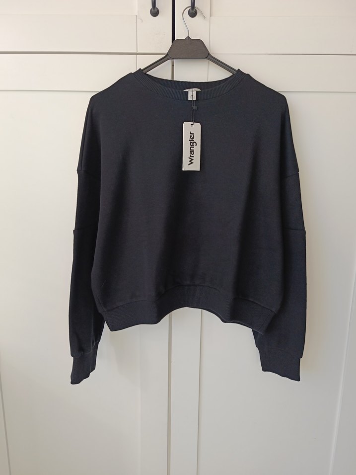 Siyah Oversize Kadın Sweatshirt - Görsel 2