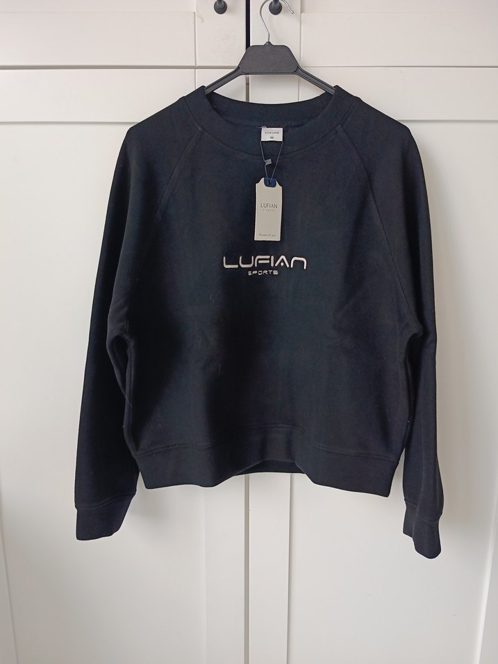 Siyah Baskılı Denim Sweatshirt - Görsel 2