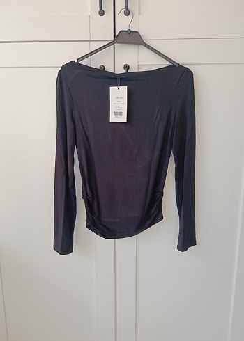 Siyah Kadın Uzun Kollu İnce Bluz - Görsel 2