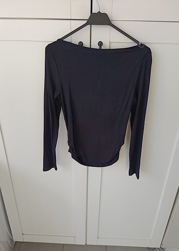 Siyah Kadın Uzun Kollu İnce Bluz - Görsel 4