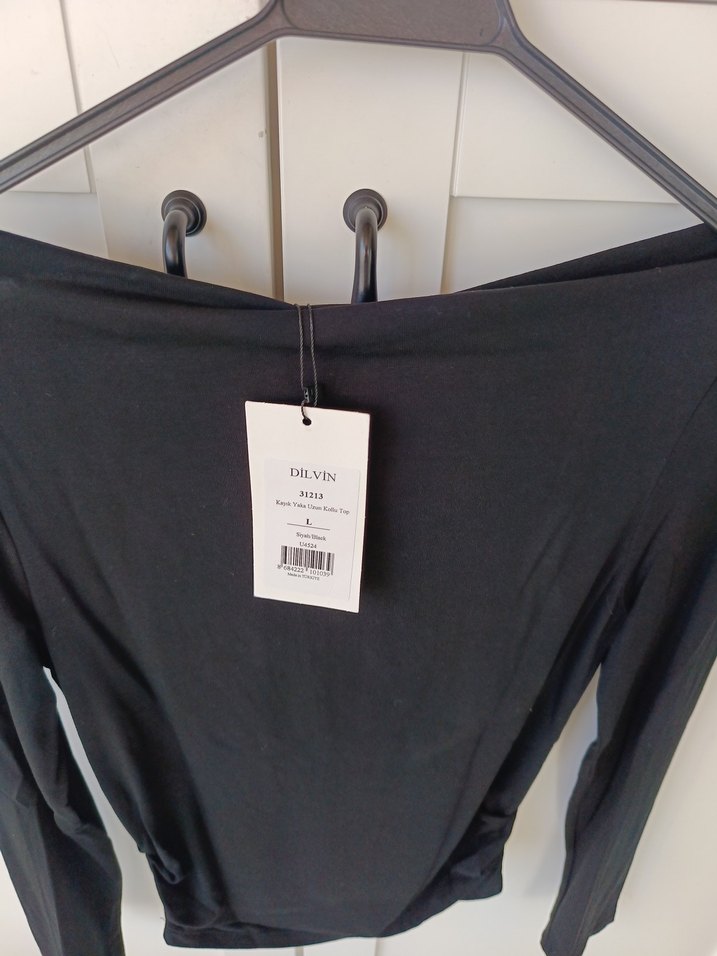 Siyah Kadın Uzun Kollu İnce Bluz - Görsel 3