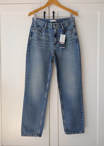 Tommy Hilfiger Mavi Denim Midi Boy Kadin Jean