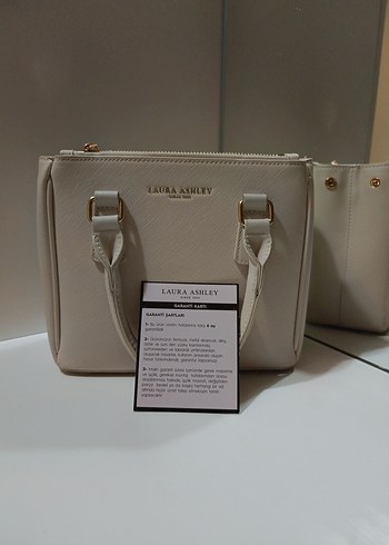 Laura Ashley Bej Deri Kadın Çanta