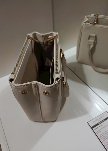 Beden ten rengi Renk Laura Ashley Bej Deri Kadın Çanta