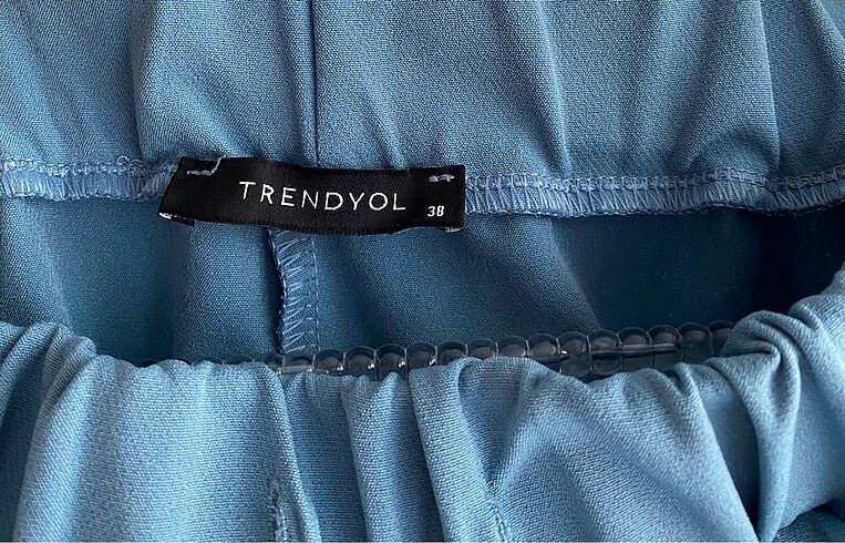 38 Beden mavi Renk Trendyolmilla Düz Paça Pantolon
