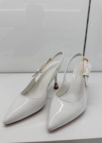 39 Beden Beyaz Stiletto Topuklu Kadın Abiye Ayakkabı