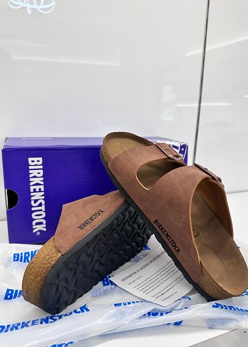 39 Beden Birkenstock Erkek Kahverengi Süet Tokalı Sandalet