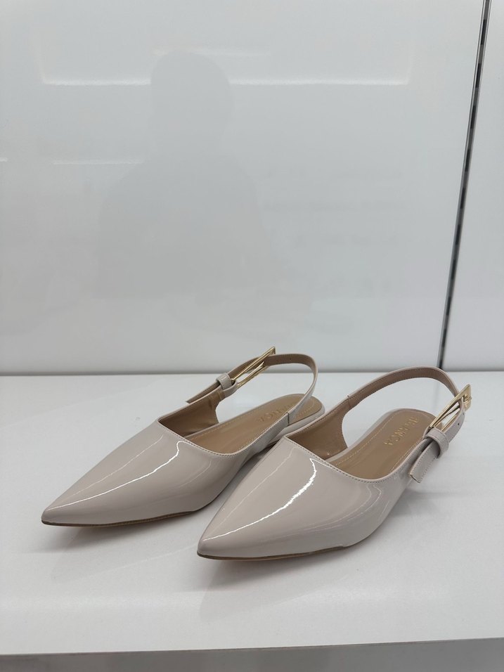 Bej Rugan Tokalı Stiletto Kadın Ayakkabı - Görsel 2