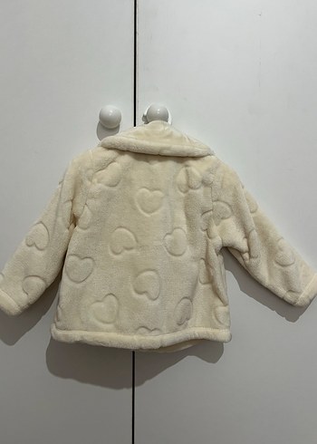 LCW Baby 9-12 Ay Baskılı Beyaz peluş kaban - Görsel 5