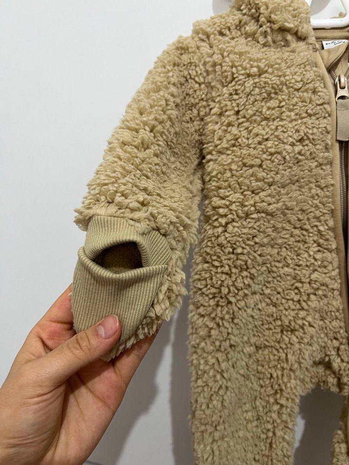 Kahverengi Peluş Bebek Tulumu - Görsel 4