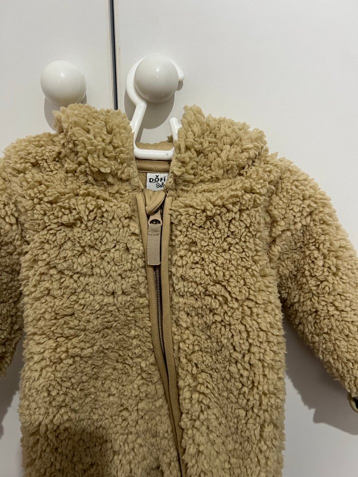 Kahverengi Peluş Bebek Tulumu - Görsel 5